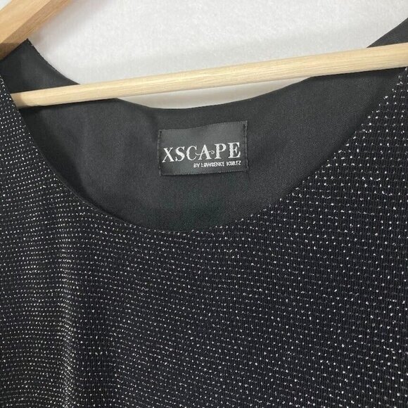 Xscape by Lawrence Kurtz Shell Cardigan Jacket 2 Piece Metallic Formal Bead Hem - Picture 4 of 8